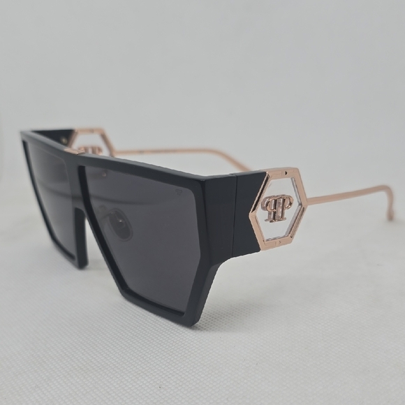 PHILIPP PLEIN Black Geometric Sunglasses - Picture 2 of 7